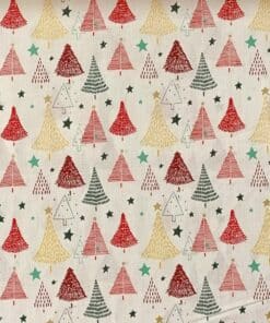 Cotton Fabric - Christmas Tree Swirl - 135cm Wide | More Sewing