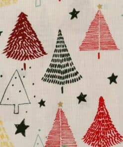 Cotton Fabric - Christmas Tree Swirl - 135cm Wide 3