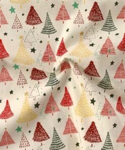Cotton Fabric - Christmas Tree Swirl - 135cm Wide 4