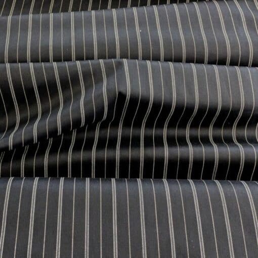 Deadstock Dotted Stripes Fabric - Black - Ex-Designer