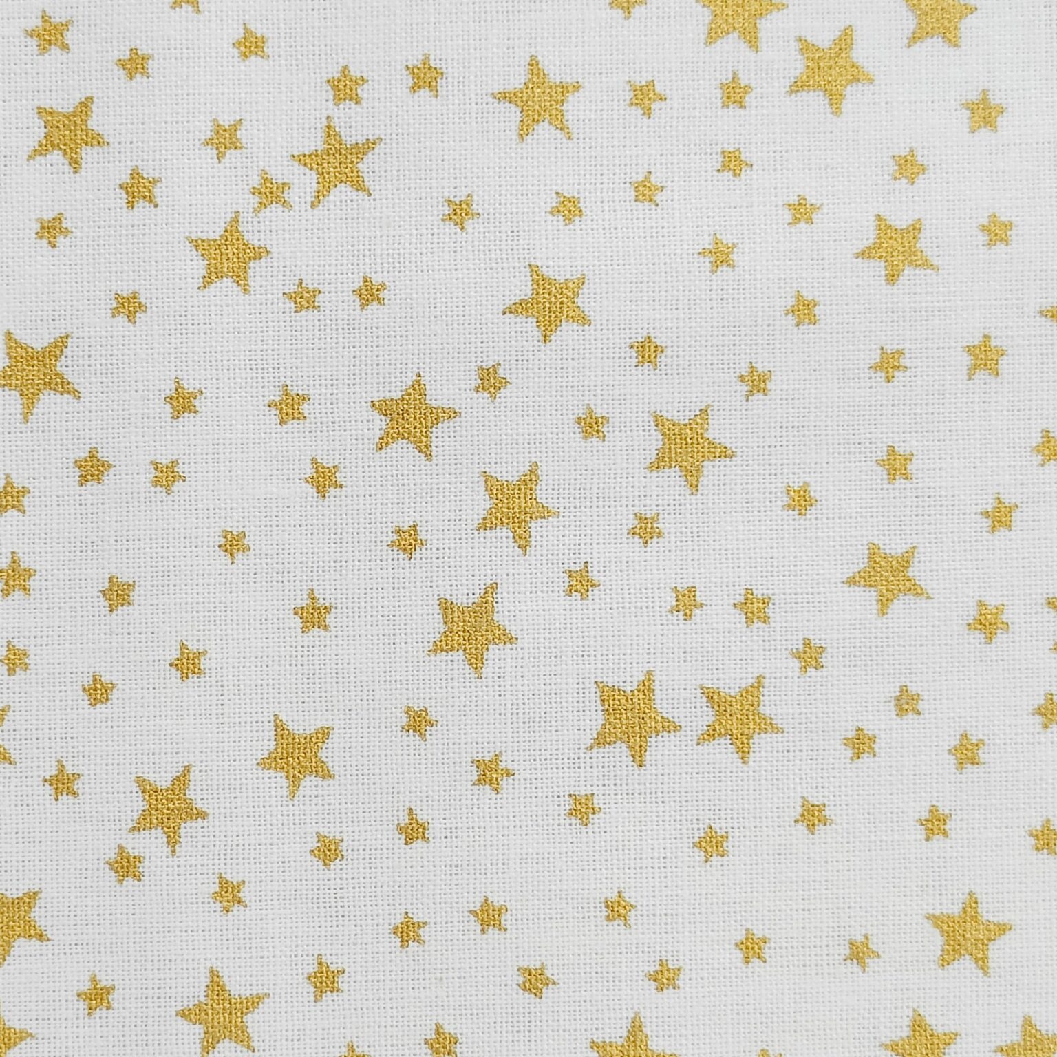 Cotton Fabric - Christmas Stars on Cream - 135cm Wide