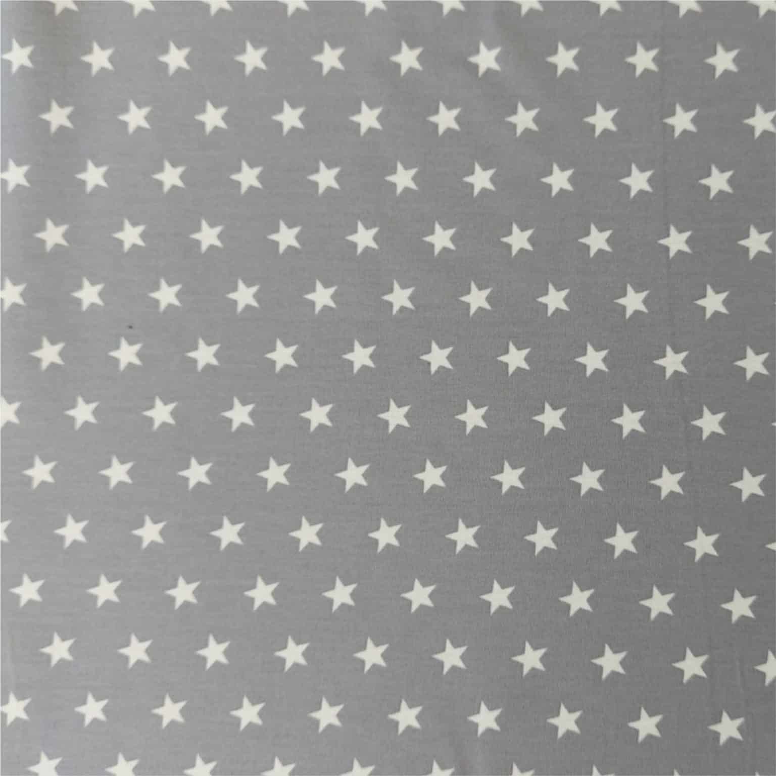 Stars on Grey Cotton Fabric | More Sewing