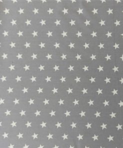 Stars on Grey Cotton Fabric | More Sewing