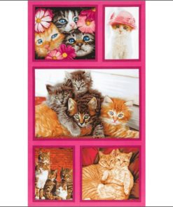 Cat Crazy Cotton Fabric Panel | More Sewing