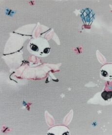 Rabbit on the Moon Cotton Jersey at More Sewing