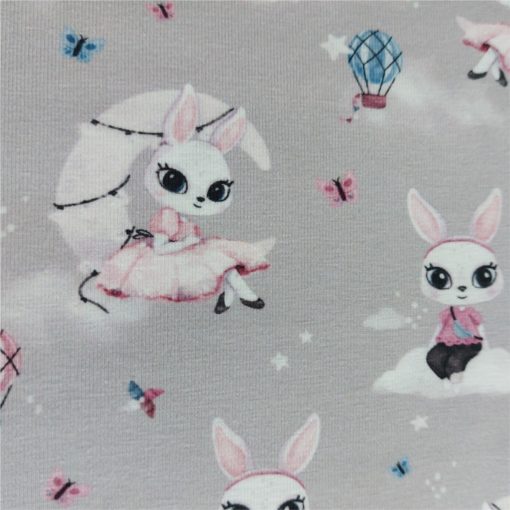 Rabbit on the Moon Cotton Jersey at More Sewing