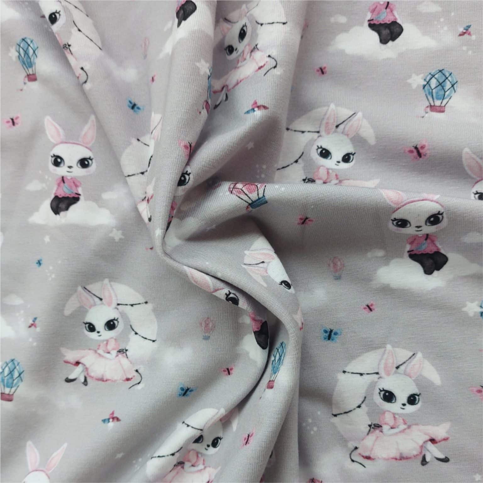 Rabbit on the Moon Jersey Fabric at More Sewing