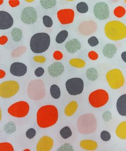 Glittter Spots on white poplin cotton fabric at More Sewing
