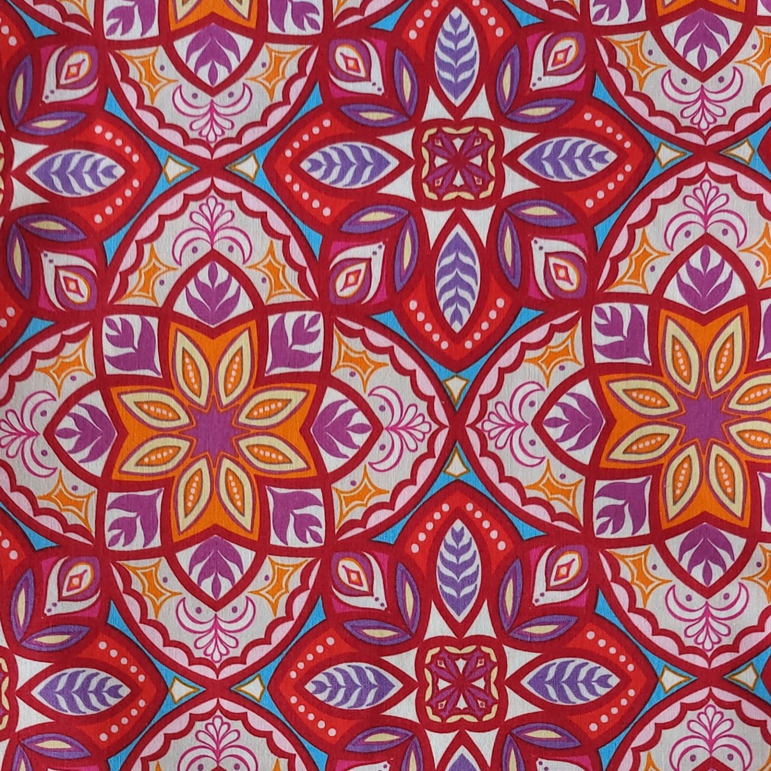 Bright Tile Cotton Fabric | More Sewing