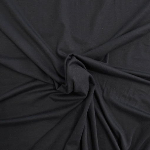 Viscose Jersey Fabric Plain Black 150cm Wide
