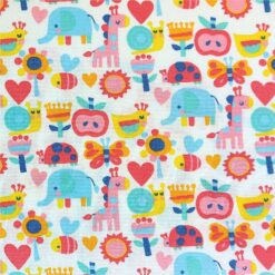Animal mish mash cotton poplin fabric at More Sewing