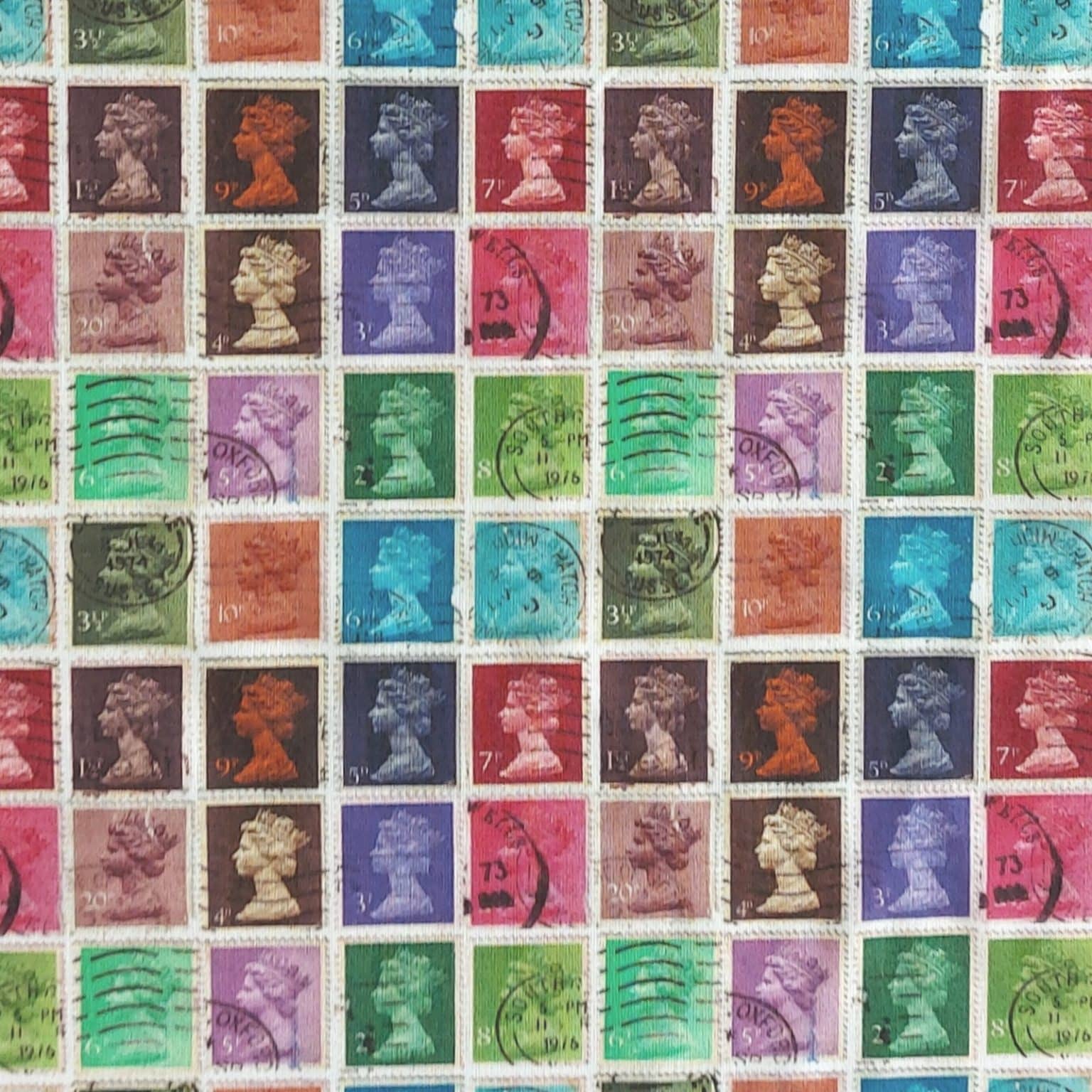 Stamps cotton fabric | More Sewing