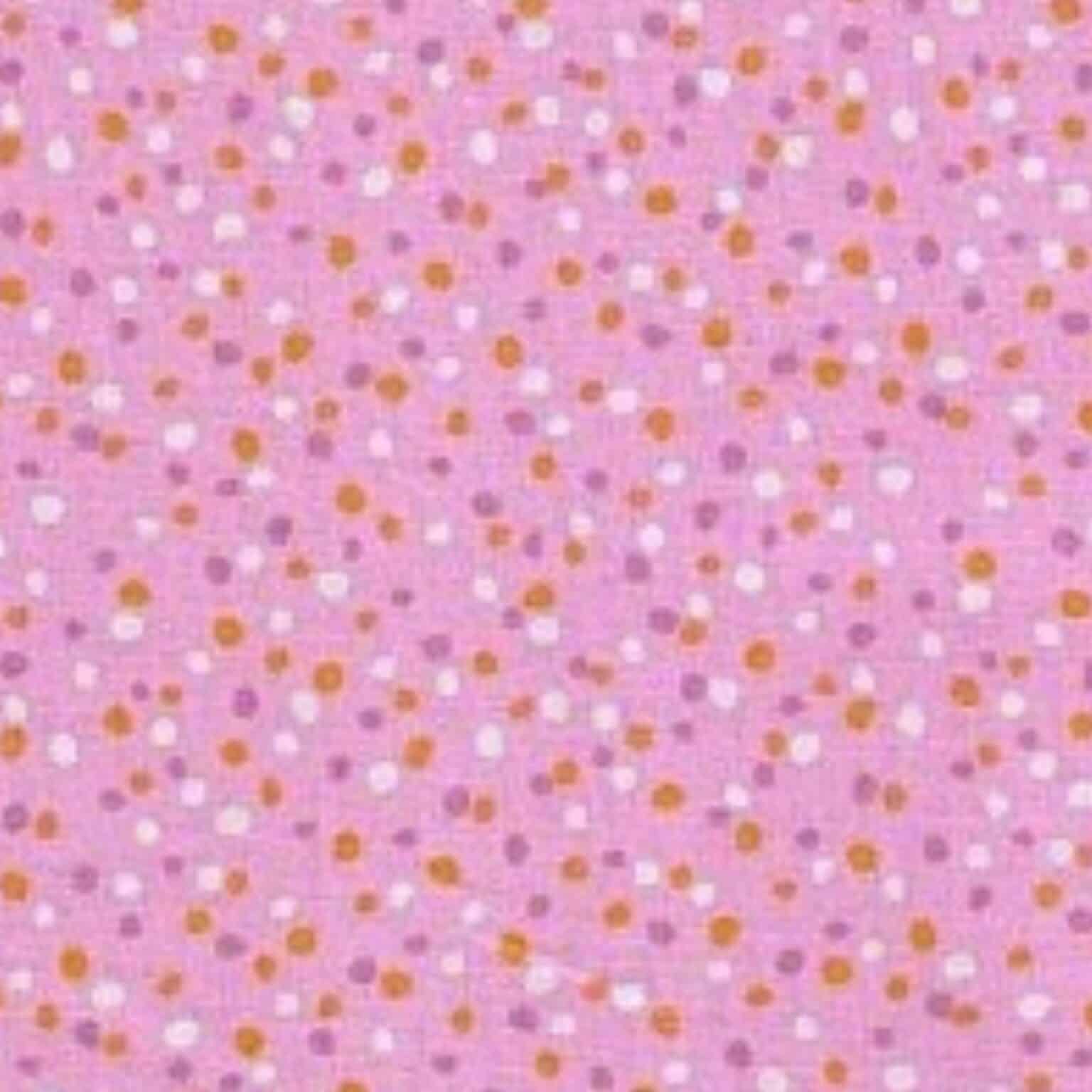 Cotton Poplin Fabric - Small Dots - Pink - 145cm Wide