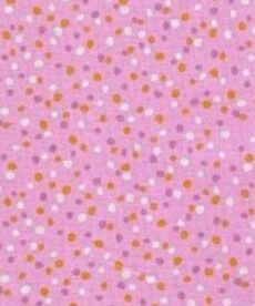Cotton Poplin Fabric - Small Dots - Pink - 145cm Wide