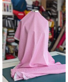 Cotton Poplin Fabric - Small Dots - Pink - 145cm Wide