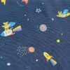 navy cotton poplin fabric space pattern at More Sewing