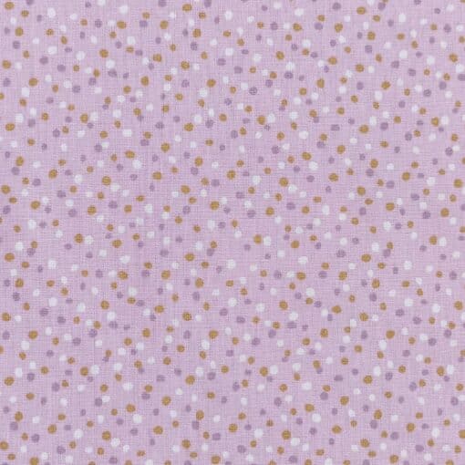 Cotton Poplin Fabric - Dots & Spots On Lilac - 145cm Wide 1