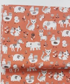 folk animals cotton fabric | More Sewing