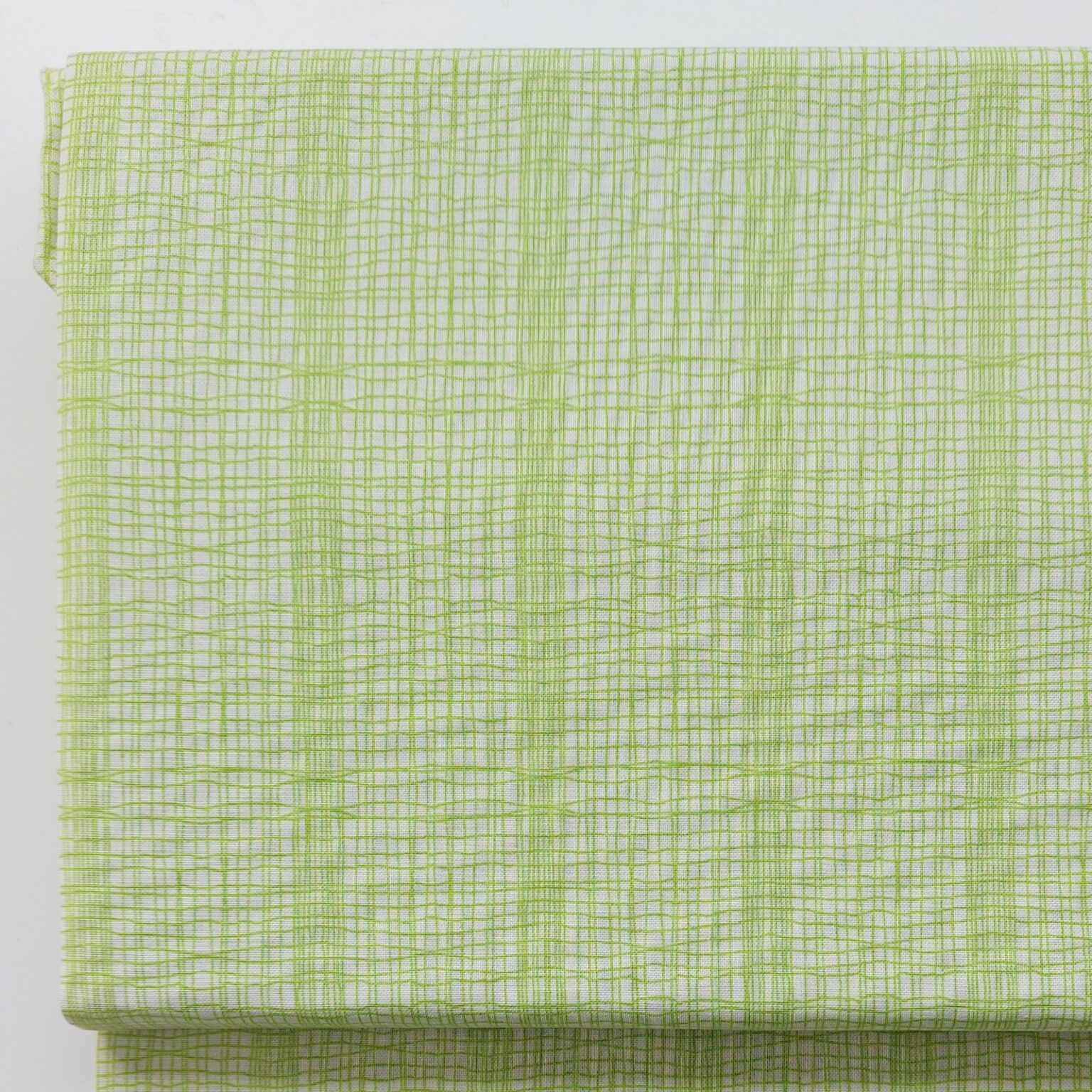 green stitch check cotton fabric | More Sewing