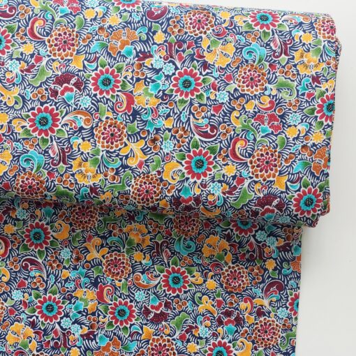 Orient Flowers cotton fabric | More Sewing