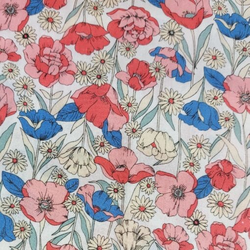 Pink Poppy cotton fabric at More Sewing