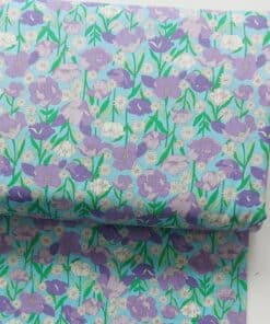 purple poppy cotton fabric | More Sewing