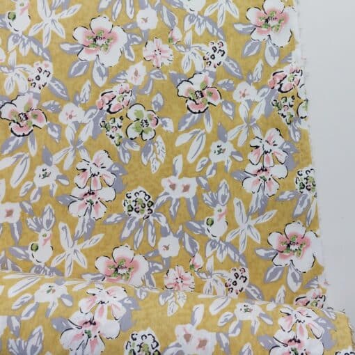Ochre Garden cotton poplin fabric | More Sewing
