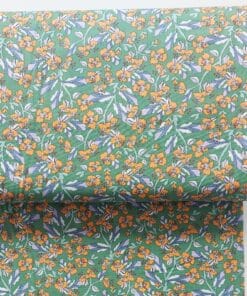Retro Floral Green cotton fabric | More Sewing