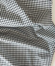 black cotton gingham fabric | More Sewing