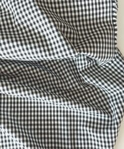 black cotton gingham fabric | More Sewing