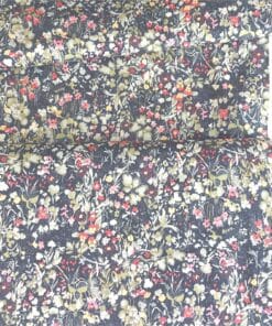 meadow floral on black pima cotton lawn fabric | More Sewing