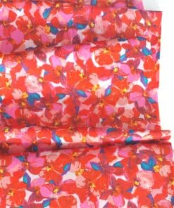 bright floral pima cotton lawn fabric | More Sewing