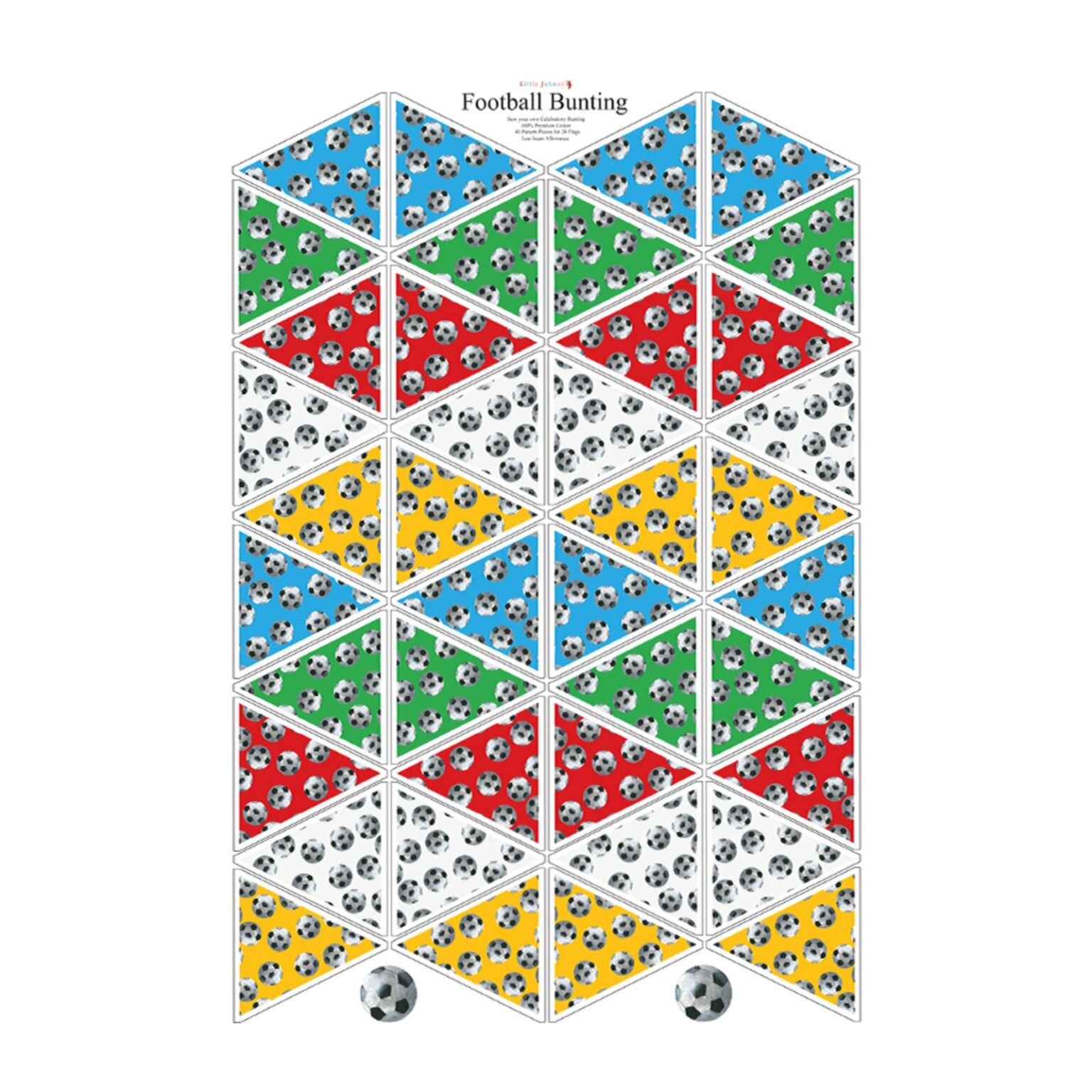 bunting cotton panel | More Sewing