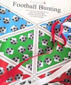 Cotton Fabric Bunting Panel - Football - 150cm Wide - FREE BIAS BINDING OFFER