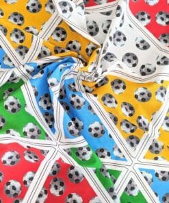 Cotton Fabric Bunting Panel - Football - 150cm Wide - FREE BIAS BINDING OFFER