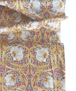 Morris Floral on Gold Pima Cotton Fabric | More Sewing