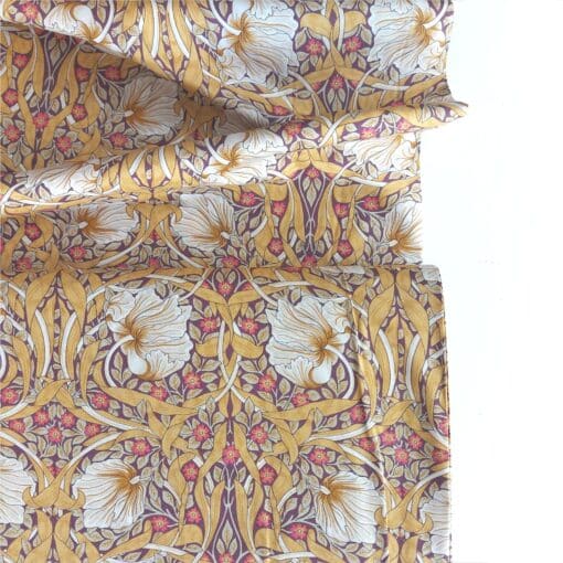 Morris Floral on Gold Pima Cotton Fabric | More Sewing