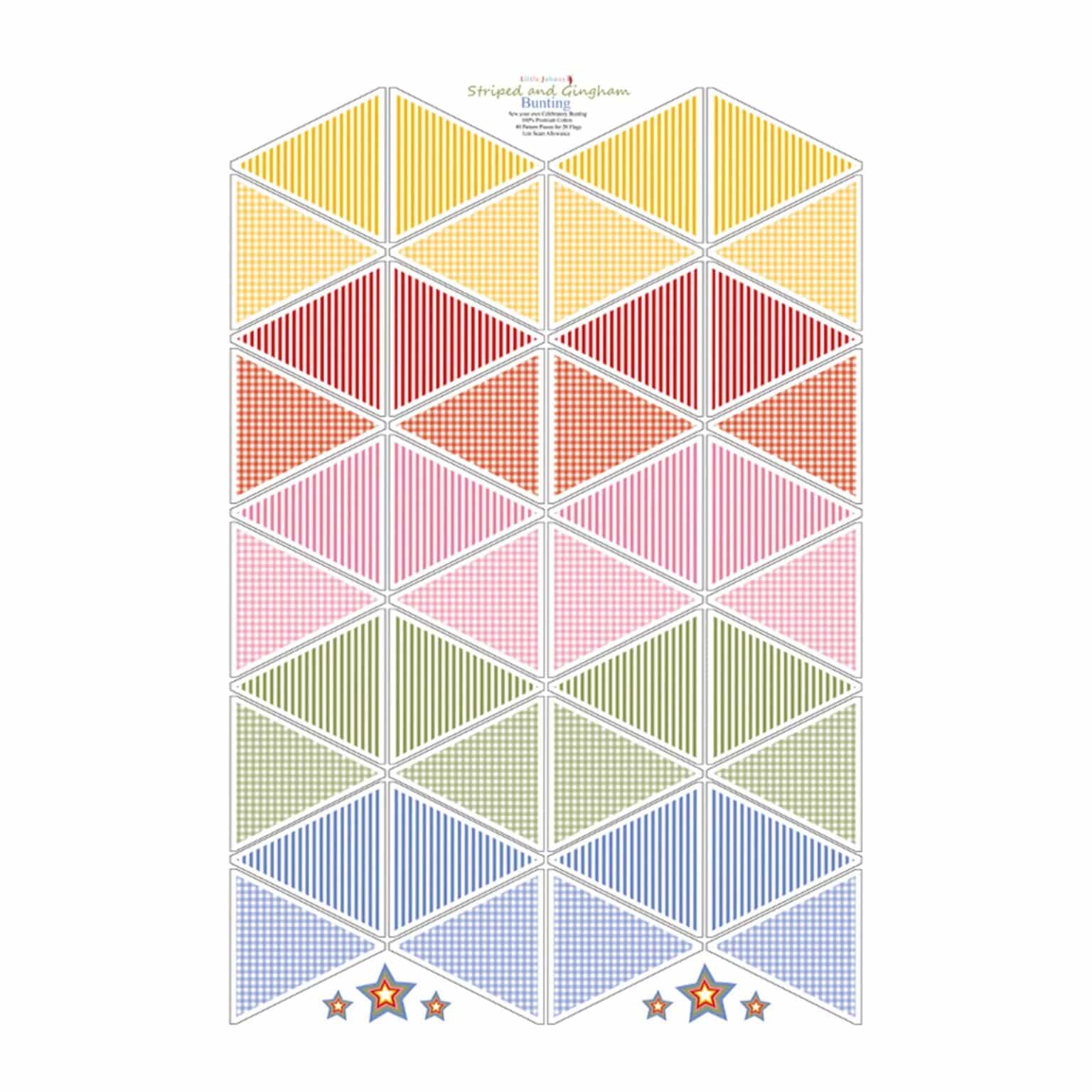 ginghsm bunting cotton panel | More Sewing