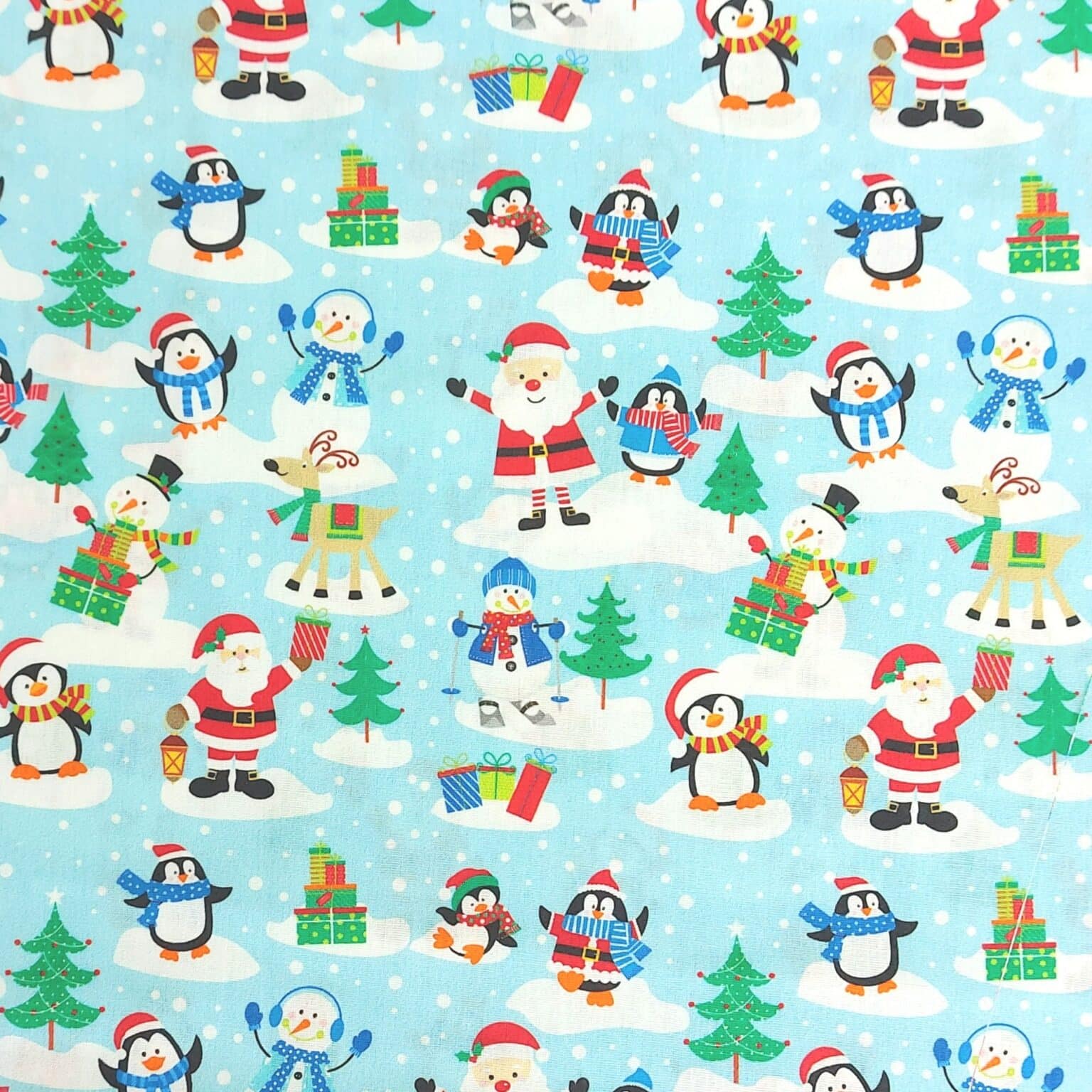 Santa and Friends Christmas Cotton Fabric | More Sewing