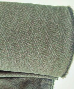 Green Flannel Fleece Fabric  Knitted Mouflon Coating - Olive