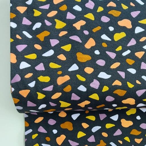 Shapes on Black Cotton Jersey Fabric | More Sewing