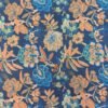 Blue And Orange Floral Viscose Fabric | More Sewing