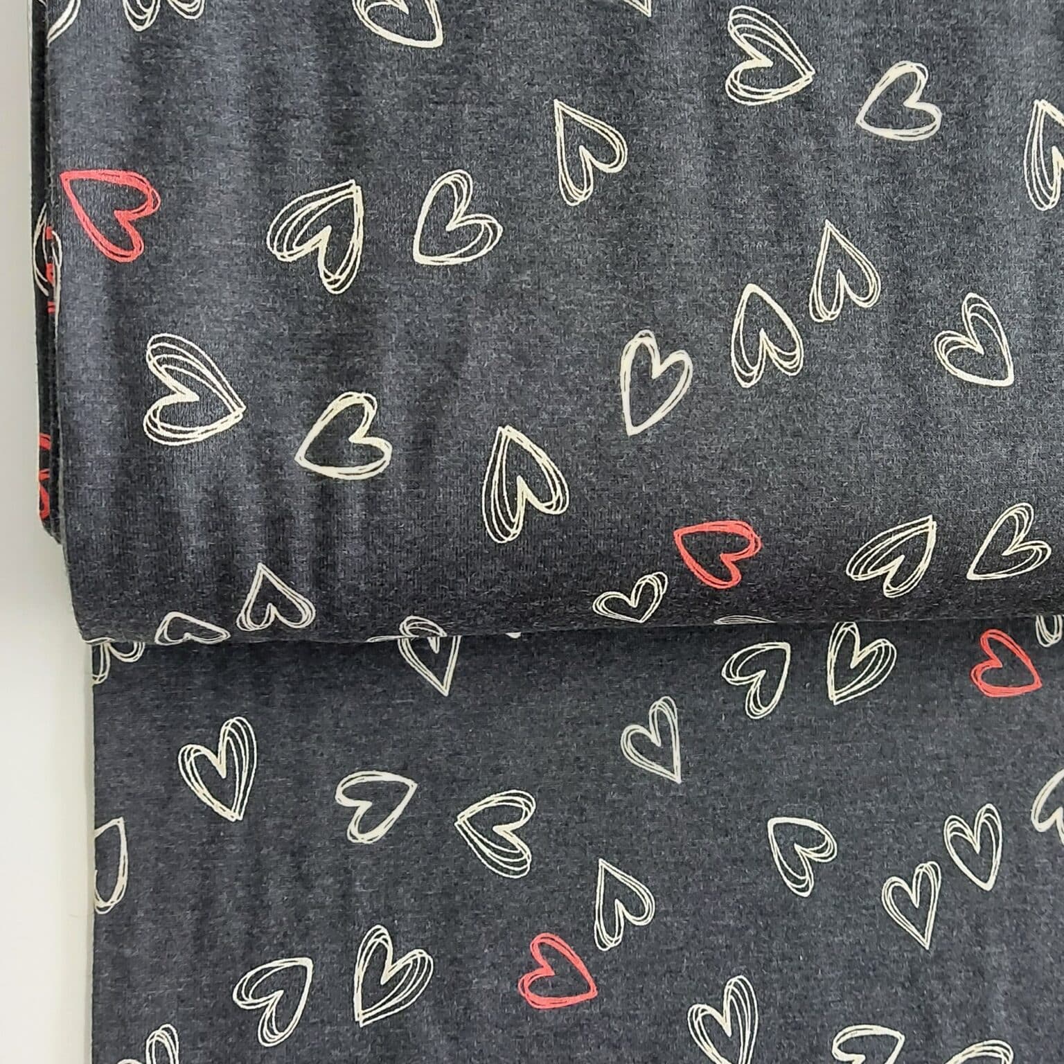 Hearts Cotton Jersey Fabric | More Sewing