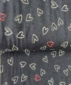 Hearts Cotton Jersey Fabric | More Sewing