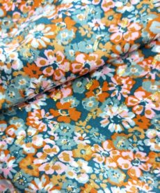Viscose Floral Fabric With Lurex Highlights at Mote Sewing