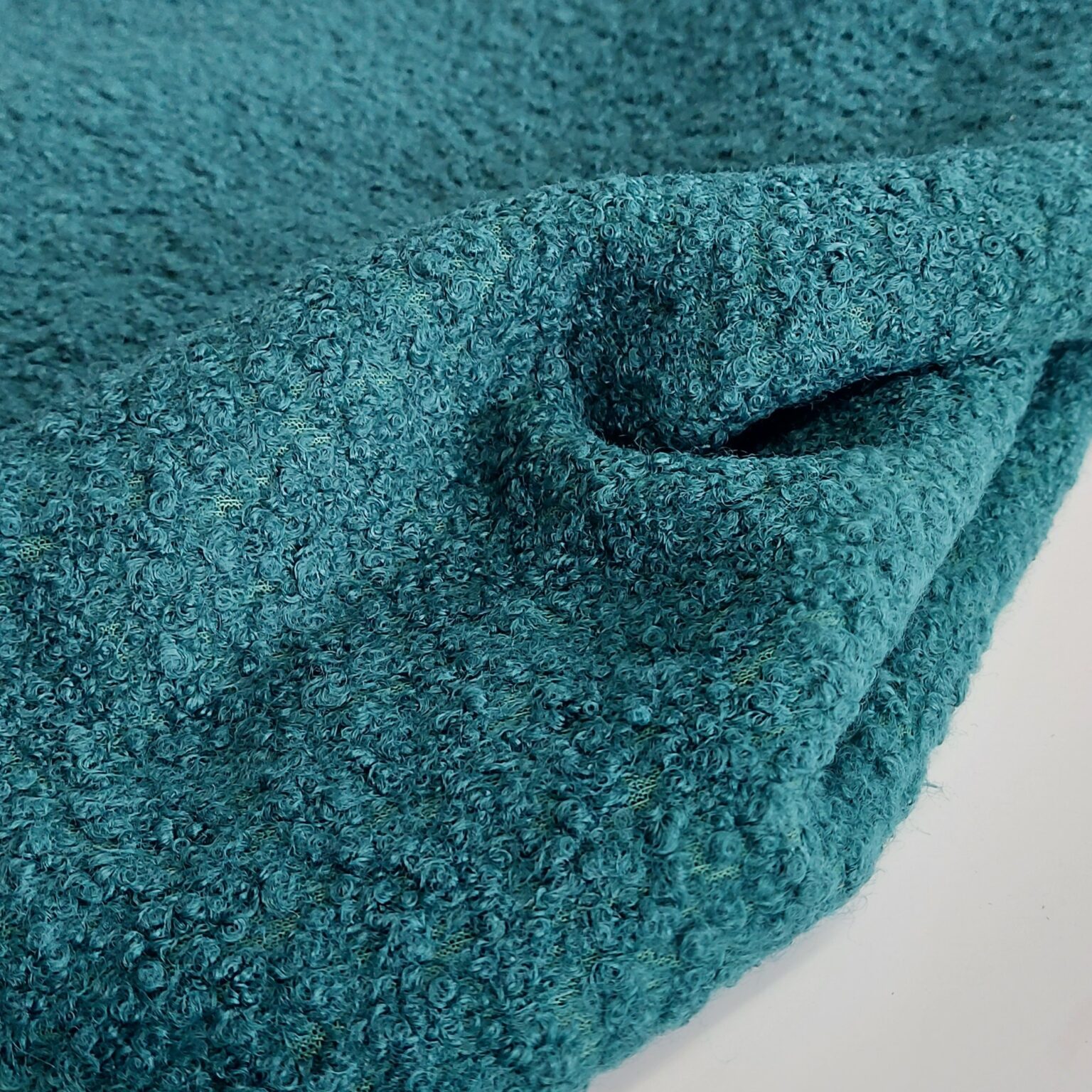 Buy boucle fabric in Teal at More Sewing