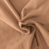 Cotton Jersey Fabric Waffle Weave Camel Brown 140cm Wide