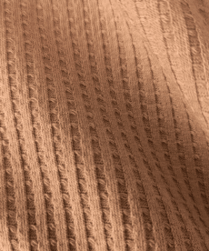 Cotton Jersey Fabric Waffle Weave Camel Brown 140cm Wide