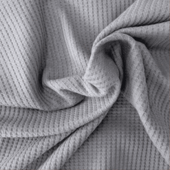 Cotton Jersey Fabric Waffle Weave Grey 140cm Wide