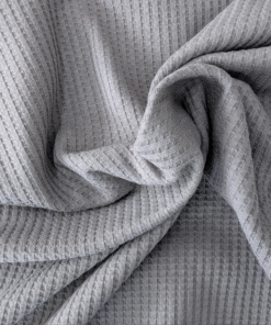 Cotton Jersey Fabric Waffle Weave Grey 140cm Wide
